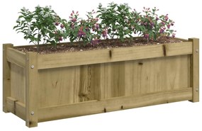 Vaso/floreira de jardim 90x31x31 cm madeira de pinho impregnada