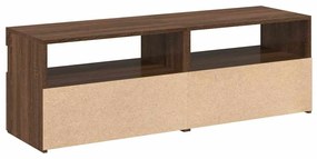 Móveis de TV 2 pcs com luzes LED 60x35x40 cm carvalho castanho