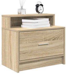 Mesa de cabeceira com gaveta 51x31x47 cm carvalho sonoma
