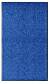 Tapete de porta lavável 90x150 cm azul