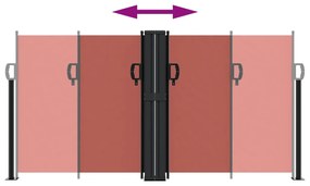 Toldo lateral retrátil 120x1200 cm terracotta