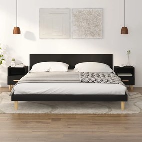 vidaXL Mesas de cabeceira 2 pcs 40x35x47 cm preto