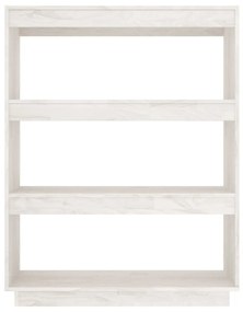 Estante/divisória 80x35x103 cm pinho maciço branco