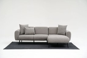 Sofá de Canto Side – Cinzento Claro – 252 cm