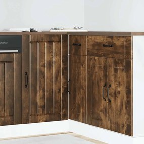 vidaXL Armário de cozinha inferior Lucca deriv. madeira carvalho fumado