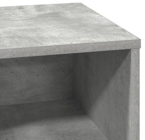 Criado-Mudo com LED Cinza Concreto 50x34,5x50 cm