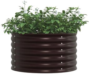 Cama Elevada de Jardim Castanha 80x80x44 cm em Aço Galvanizado