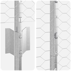 Postes de Cerca vidaXL 22 pcs U-Channel 140 cm Aço Galvanizado