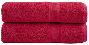 vidaXL Toalhas de mãos premium SOLUND 2pcs 50x100 cm 600 gsm vermelho