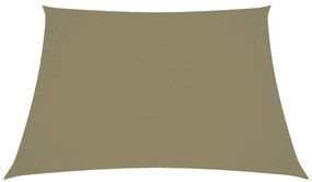 Para-sol estilo vela tecido oxford trapézio 2/4x3 m bege