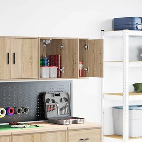 vidaXL Armários de parede para garagem 2pcs derivados de madeira