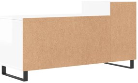 Móvel para TV 100x35x55 cm derivados madeira branco brilhante