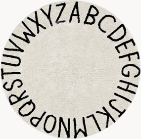 Tapete redondo para crianças com design de letras ABC