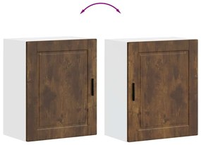Armários parede cozinha 2 pcs Porto madeira de carvalho fumado