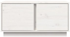 Mesa de centro 80x50x40 cm madeira de pinho maciça branco
