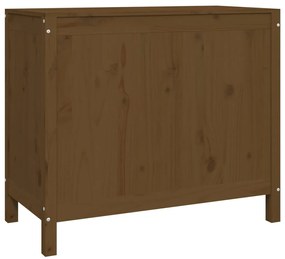 Caixa p/ roupa 88,5x44x76 cm madeira pinho maciça castanho mel
