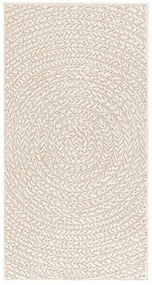 Tapete ZIZUR creme 60x110 cm aspeto de juta interior e exterior