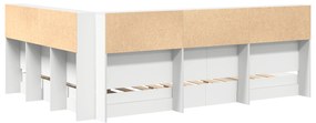 Cama com Estante Branca 160x200 cm Madeira Engenharia