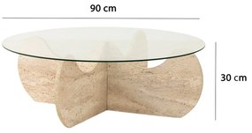 Mesa de Centro Himalayas – Travertino – Diâmetro 90 cm Altura 30 cm