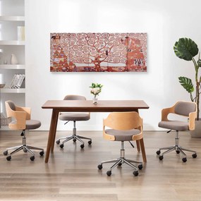 vidaXL Conj. painéis parede c/ impressão árvore 150x60cm amarelo