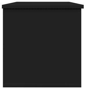 Caixa de arrumação 102x35x35 cm derivados de madeira preto