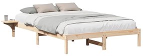 Estrutura de cama com mesas de cabeceira Castanho 140 x 200 cm
