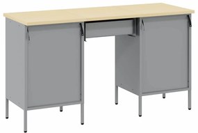 Conjunto de Mesa e Armário de Trabalho VidaXL 3 Peças Preto em Madeira