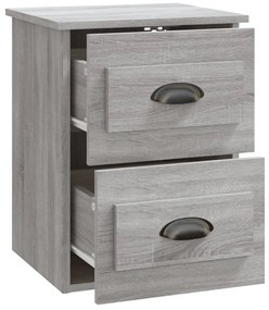 Mesas de cabeceira parede 2 pcs 41,5x36x53 cm cinzento sonoma