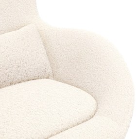 Cadeira Suspensa vidaXL Creme em Tecido de Lã Curly