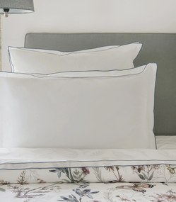 Jogos de lençóis meio branco ref.  Eden -  Bovi re-creating home: 1 lençol de baixo 270x290 cm + 1 superior 270x290 cm + (2) fronhas 50x70 cm