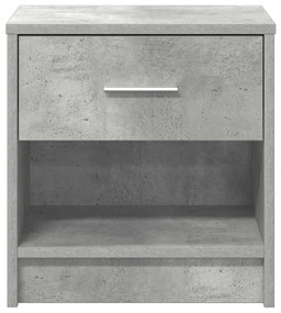 Mesas de cabeceira 2 pcs com gaveta 39x28x41cm cinzento cimento
