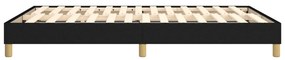 Estrutura de cama sem colchão 140x190 cm tecido preto