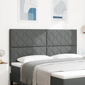 Cabeceira Design de Blocos de Diamante Cinza Escuro 180 cm Tecido