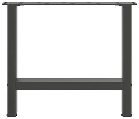 Pés para mesa de centro antracite 2 peças 60x(42-43) cm aço