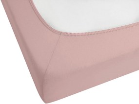 Lençol-capa em algodão rosa claro 160 x 200 cm HOFUF Beliani