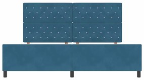 Cama vidaXL Azul Escuro 200x200 cm Veludo