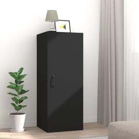 812439 vidaXL Armário parede suspenso 34,5x34x90cm derivados de madeira preto
