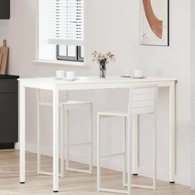 vidaXL Mesa de bar Branco 110 x 55 x 105 cm Madeira de Pinheiro Sólida