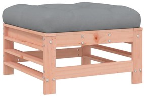 5 pcs conj. lounge jardim com almofadões madeira douglas maciça