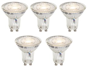 Conjunto de 5 Lâmpadas LED GU10 50mm Reguláveis - Temperatura de Cor Ajustável 2200-3000K, 4.9W 400 lm