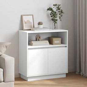 vidaXL Sideboard com LED Branco 71x34,5x75 cm Madeira Engenharia