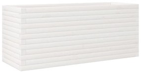 Vaso/floreira de jardim 110x40x45,5 cm pinho maciço branco
