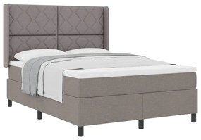 Cama Box com Colchão em Taupe, 140x190 cm, Tecido