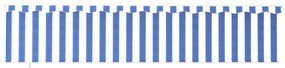 Toldo retrátil manual com estore 6x3 m azul e branco