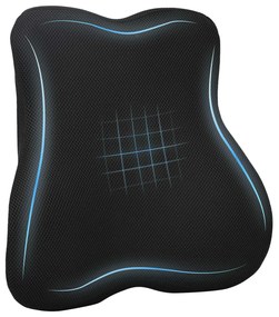 vidaXL Almofada com travesseiro Preto 40 x 40 x 11 cm Com rede