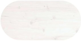 Tampo de mesa oval 80x40x2,5 cm pinho maciço branco