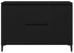 Sideboard vidaXL Preto Carvalho 104x35x70 cm Madeira de Engenharia