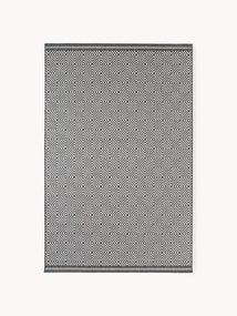 Tapete reversível para interior e exterior com padrão de diamante Reddy