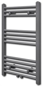 141889 vidaXL Aquecedor toalhas casa de banho liso 500 x 764 mm cinza