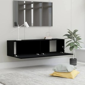 Móvel de TV 120x30x30 cm derivados de madeira preto